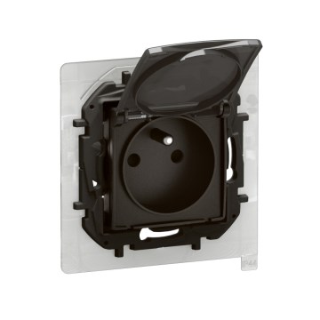 Legrand - Vanjska kućna utičnica bez okvira 250V/16A NILOE IP44 crna