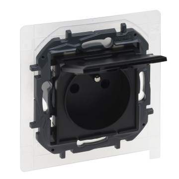 Legrand - Vanjska kućna utičnica bez okvira NILOE STEP 250V IP44 crna