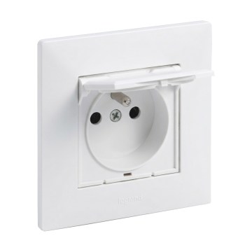 Legrand - Vanjska kućna utičnica s okvirom NILOE STEP 250V IP44 bijela