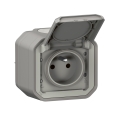 Legrand - Vanjska utičnica 250V/16A PLEXO IP55 siva