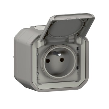 Legrand - Vanjska utičnica 250V/16A PLEXO IP55 siva