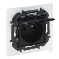 Legrand - Vanjska utičnica bez okvira 250V/16A NILOE STEP IP44 crna