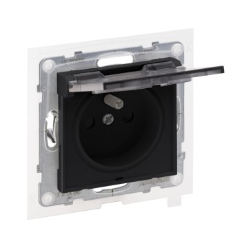 Legrand - Vanjska utičnica bez okvira 250V/16A NILOE STEP IP44 crna