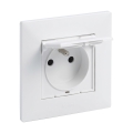 Legrand - Vanjska utičnica s okvirom NILOE STEP 250V IP44 bijela