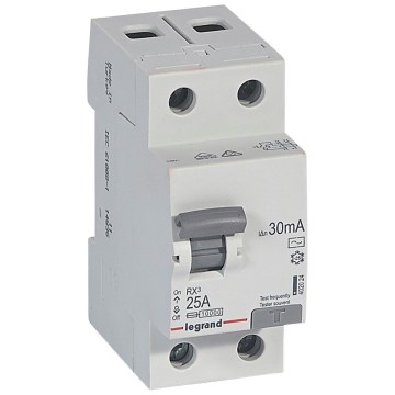 Legrand - Zaštitni diferencijalni prekidač 2-polni RX3 2P 25A 30MA AC