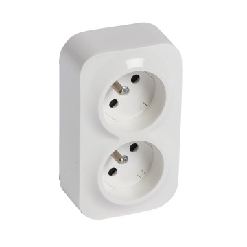 Legrand - Zidna dvostruka kućna utičnica 250 V/16 A FORIX bijela