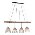 Leuchten Direkt 11156-79 - Luster na sajli REED 4xE27/60W/230V eukaliptus