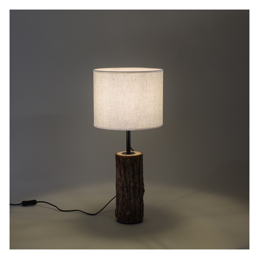 Leuchten Direkt 11233-79 - Stolna lampa BARK 1xE27/40W/230V drvo
