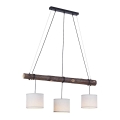 Leuchten Direkt 11238-79 - Luster na užetu BARK 3xE27/40W/230V drvo
