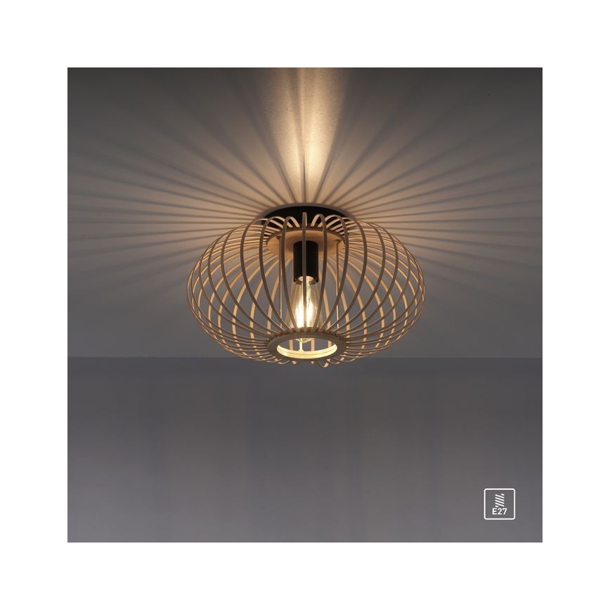 Leuchten Direkt 11410-79 - Nadgradni luster RACOON 1xE27/40W/230V pr. 40 cm bambus