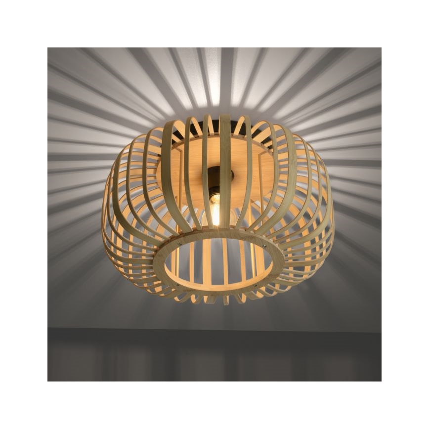 Leuchten Direkt 11412-79 - Stropna lampa RACOON 1xE27/40W/230V promjer 40 cm bambus