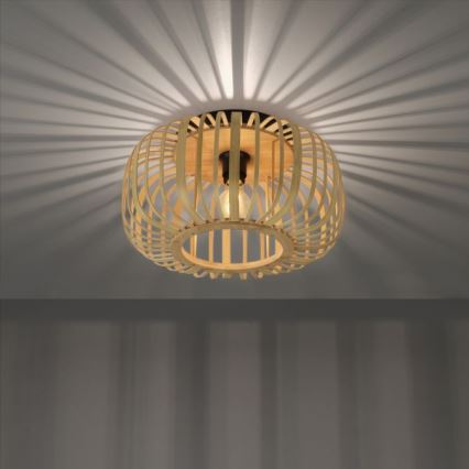 Leuchten Direkt 11412-79 - Stropna lampa RACOON 1xE27/40W/230V promjer 40 cm bambus