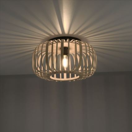 Leuchten Direkt 11412-79 - Stropna lampa RACOON 1xE27/40W/230V promjer 40 cm bambus