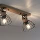 Leuchten Direkt 11417-18 - Reflektorska svjetiljka LAMI 2xE27/25W/230V drvo/crna