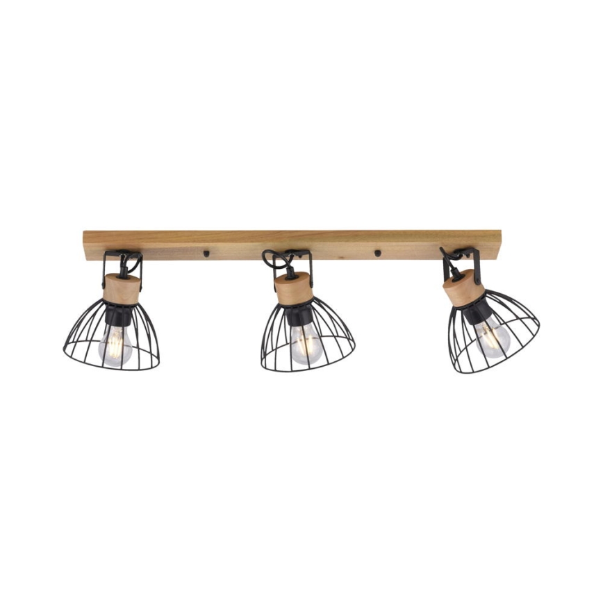 Leuchten Direkt 11418-18 - Ugradbena svjetiljka LAMI 3xE27/25W/230V akacija/metal