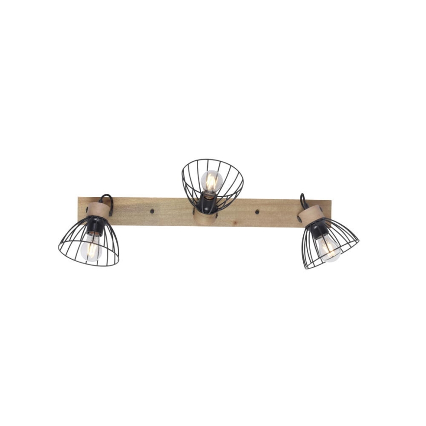 Leuchten Direkt 11418-18 - Ugradbena svjetiljka LAMI 3xE27/25W/230V akacija/metal