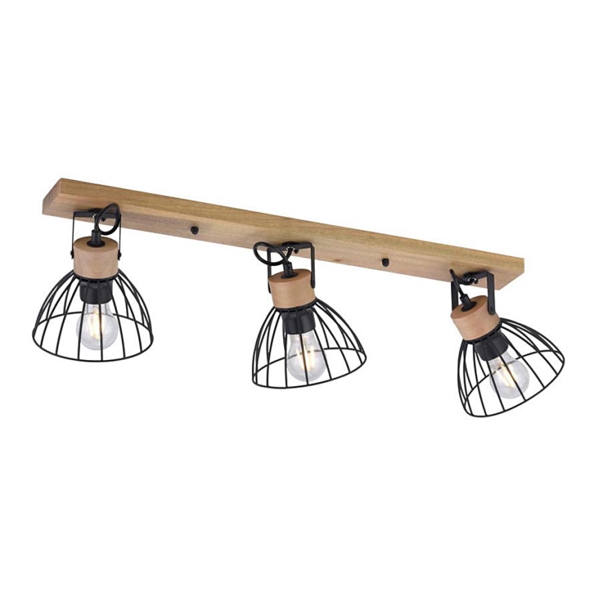 Leuchten Direkt 11418-18 - Ugradbena svjetiljka LAMI 3xE27/25W/230V akacija/metal