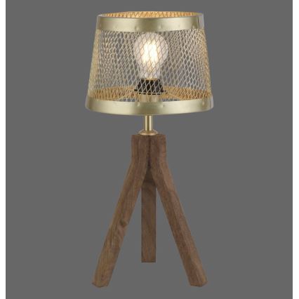 Leuchten Direkt 11423-60 - Stolna lampa FREDERIK 1xE27/60W/230V mangovac