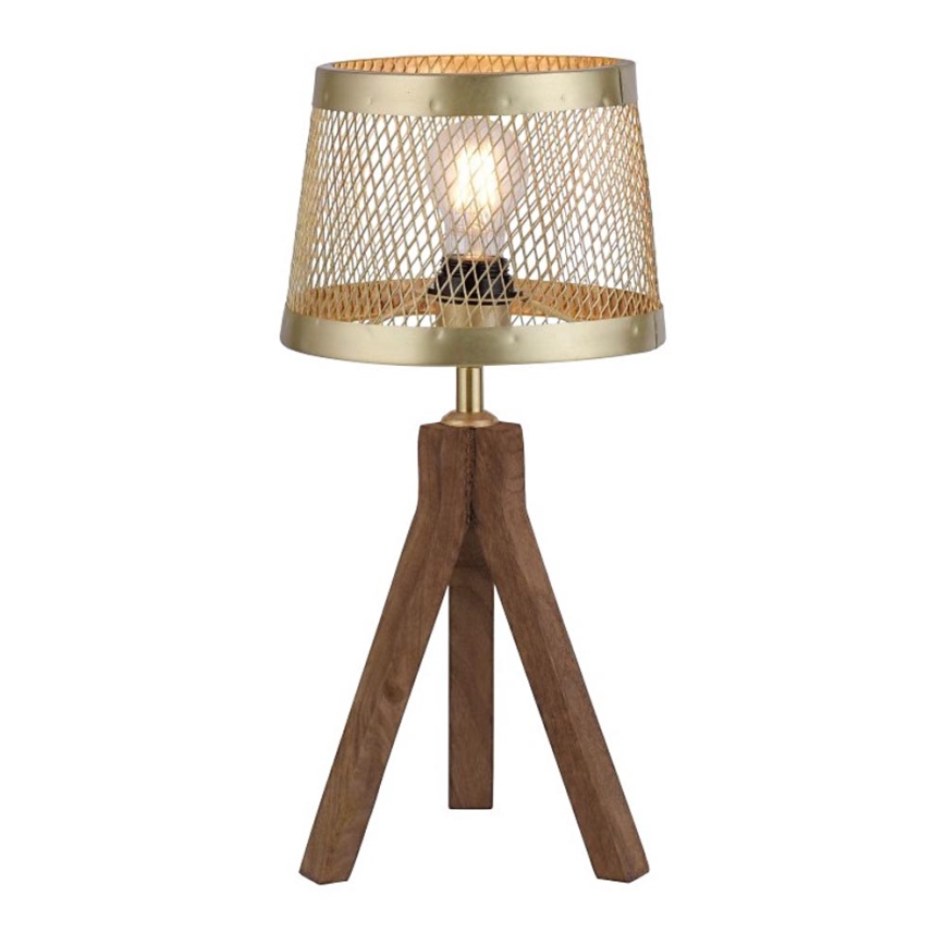 Leuchten Direkt 11423-60 - Stolna lampa FREDERIK 1xE27/60W/230V mangovac