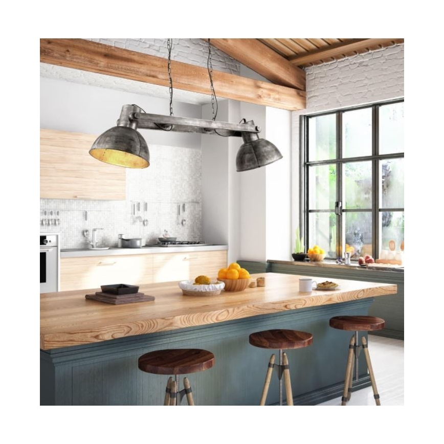 Leuchten Direkt 11483-77 - Luster na sajli SAMIA 2xE27/25W/230V