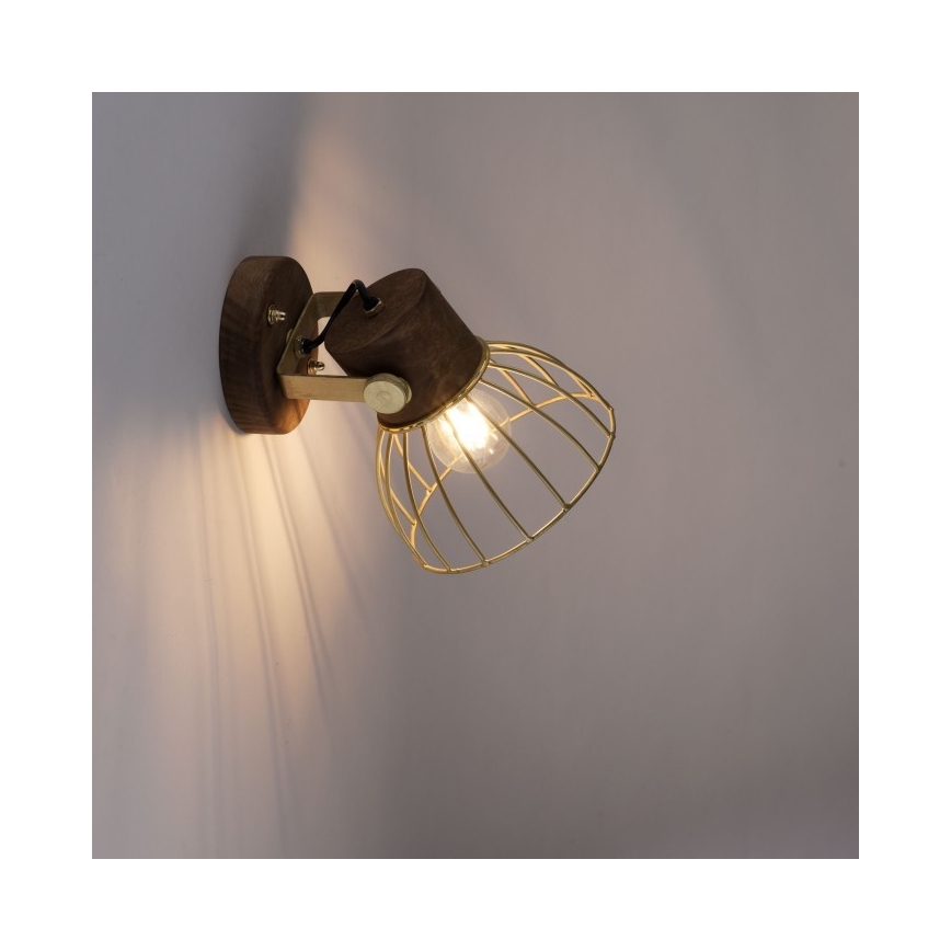 Leuchten Direkt 11486-60 - Zidna reflektorska svjetiljka ALAMI 1xE27/25W/230V mangovac
