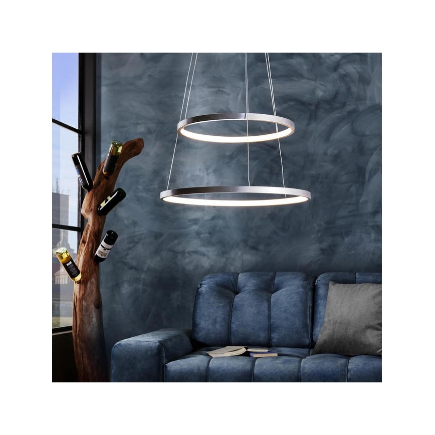 Leuchten Direkt 11525-21 - LED Luster na lancu CIRCLE 1xLED/15W/230V + LED/25W