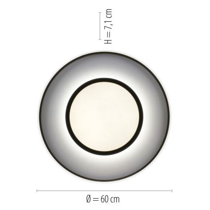 Leuchten Direkt 11627-18 - LED RGB Prigušiva svjetiljka ARENDA LED/31W/230V 2700-5000K + daljinski upravljač