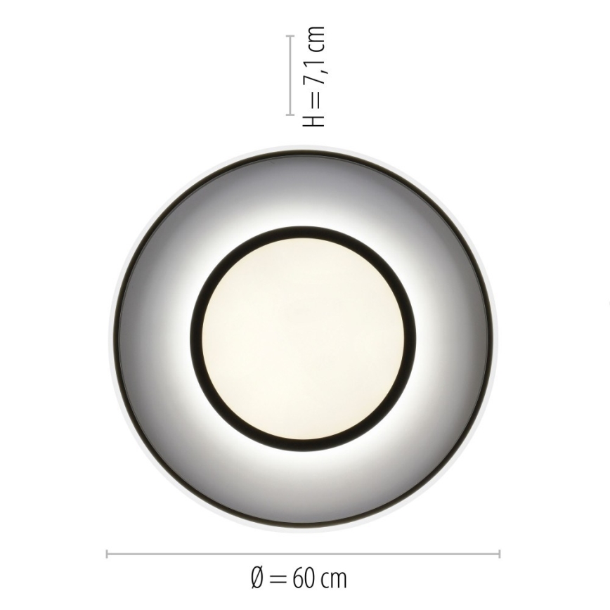Leuchten Direkt 11627-18 - LED RGB Prigušiva svjetiljka ARENDA LED/31W/230V 2700-5000K + daljinski upravljač