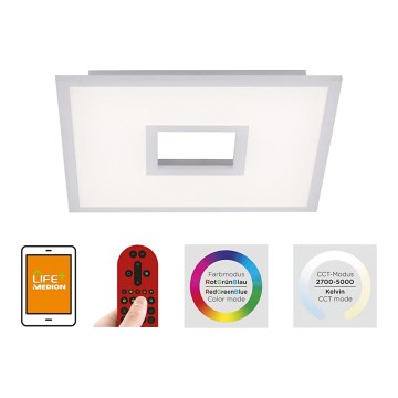 Leuchten Direkt 11645-16 - LED RGB stropna svjetiljka s prigušivanjem RECESS LED/22,5W/230V + LED/5W + daljinski upravljač