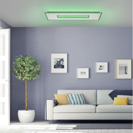 Leuchten Direkt 11646-16 - LED RGB stropna svjetiljka s mogućnošću prigušivanja RECESS LED/41W/230V + LED/7,5W + daljinski upravljač