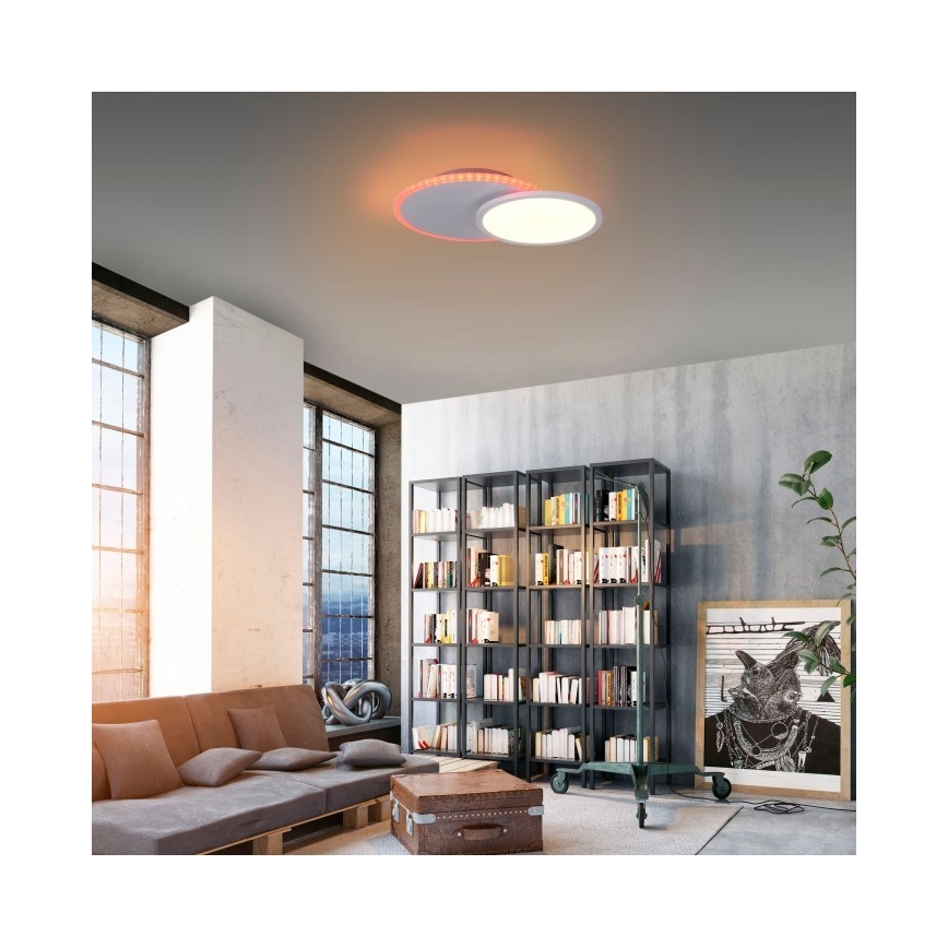 Leuchten Direkt 11662-16 - LED RGB Prigušiva stropna svjetiljka ARENDA LED/21W/230V + daljinski upravljač