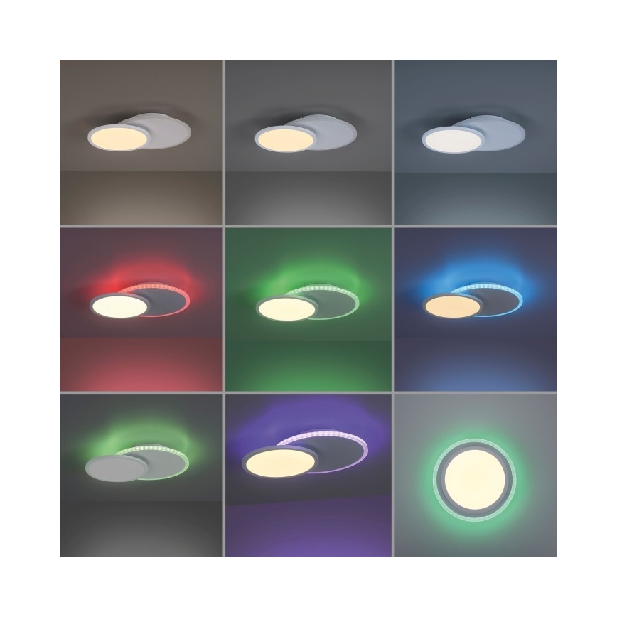 Leuchten Direkt 11662-16 - LED RGB Prigušiva stropna svjetiljka ARENDA LED/21W/230V + daljinski upravljač