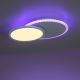 Leuchten Direkt 11662-16 - LED RGB Prigušiva stropna svjetiljka ARENDA LED/21W/230V + daljinski upravljač