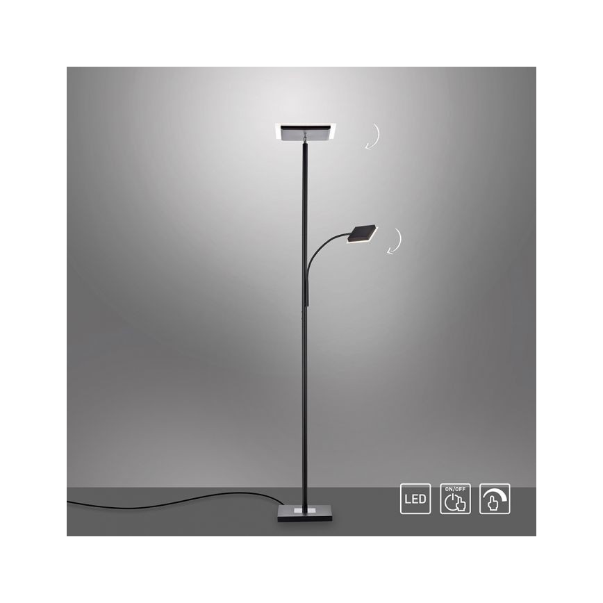 Leuchten Direkt 11710-18 - LED Prigušiva podna lampa HANS LED/21,5W/230V + LED/4W