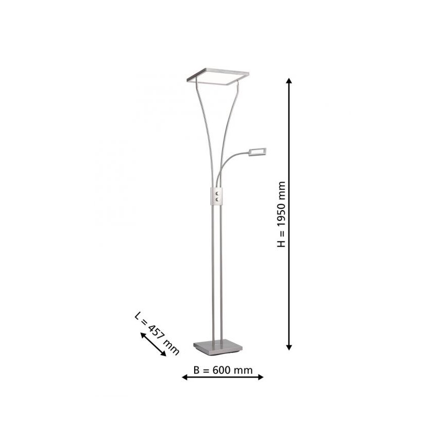 Leuchten Direkt 11722-55 - LED Prigušiva lampa MARIAN LED/25W/230V + LED/3,6W
