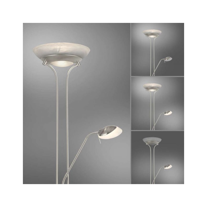 Leuchten Direkt 11730-55 - LED Prigušiva podna lampa ZAHARA LED/16W/230V + LED/5W