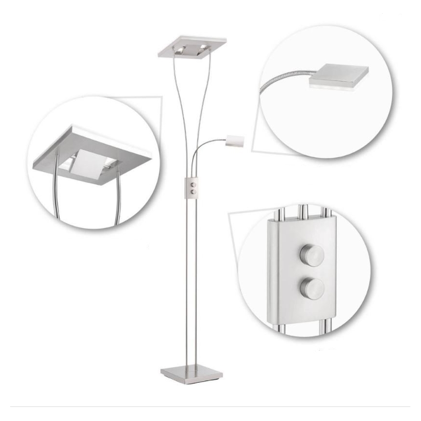 Leuchten Direkt 11780-55 - LED RGB Prigušiva podna lampa HELIA LED/16W/230V + 2xLED/4W + daljinski upravljač