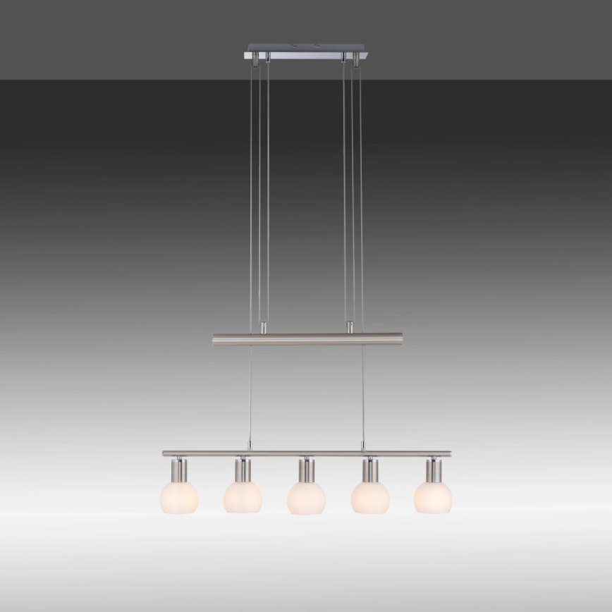Leuchten Direkt 11939-55 - Luster na sajli BENEDIKT 5xE14/40W/230V