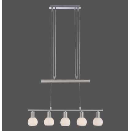 Leuchten Direkt 11939-55 - Luster na sajli BENEDIKT 5xE14/40W/230V