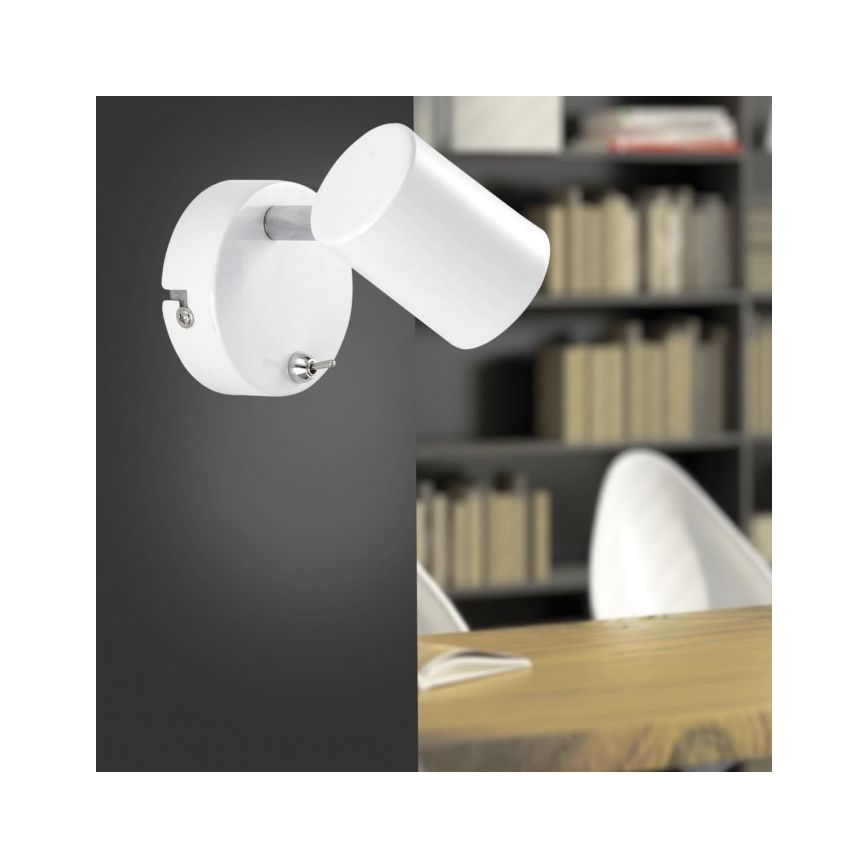 Leuchten Direkt 11941-16 - LED Zidna reflektorska svjetiljka TARIK 1xGU10/5W/230V bijela