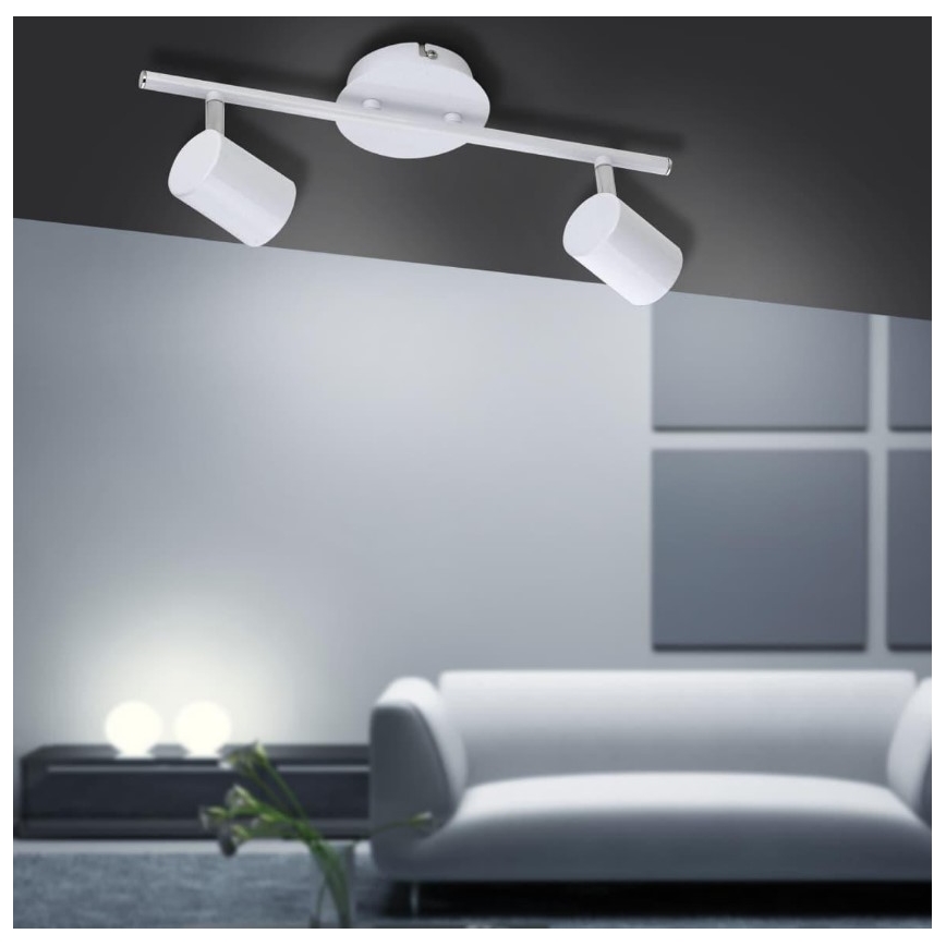 Leuchten Direkt 11942-16 - LED Reflektorska svjetiljka TARIK 2xGU10/5W/230V bijela
