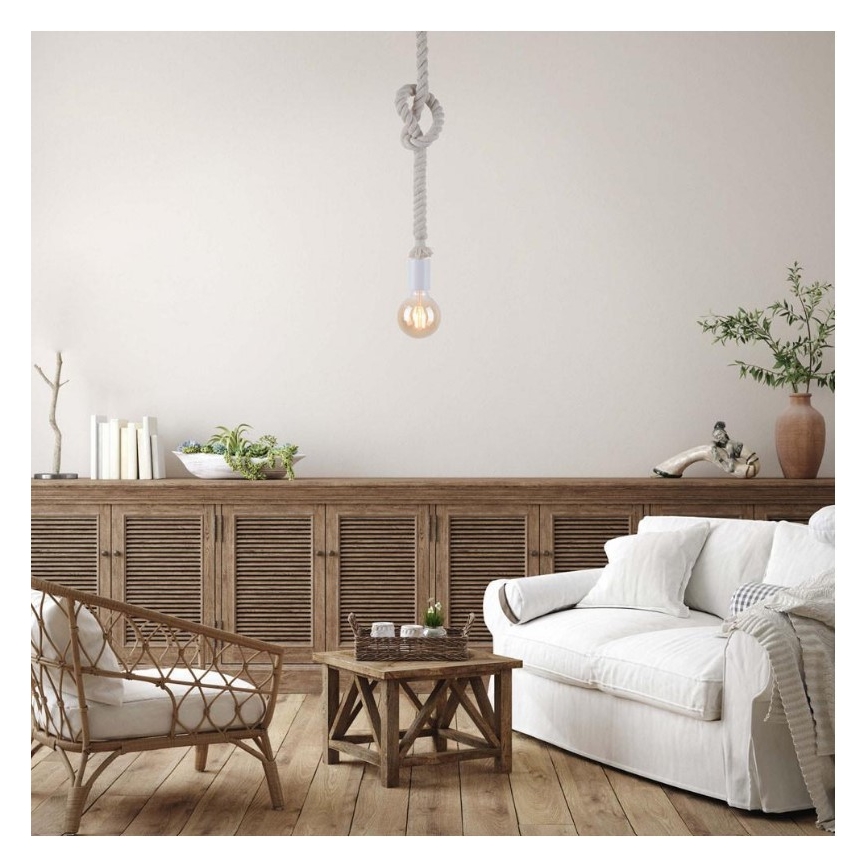 Leuchten Direkt 13572-16 - Luster na sajli DIY 1xE27/10W/230V bijela