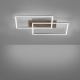 Leuchten Direkt 14018-78 - LED Prigušiva stropna svjetiljka IVEN 2xLED/15W/230V hrast + daljinski upravljač