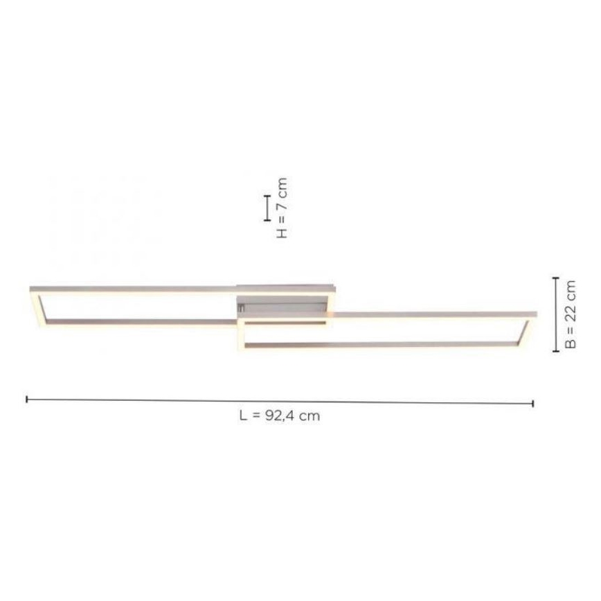 Leuchten Direkt 14023-55 - LED Prigušivi nadgradni luster IVEN 2xLED/15,1W/230V