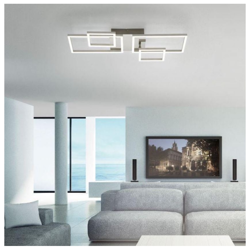 Leuchten Direkt 14030-55 - LED Nadgradni luster IVEN 2xLED/12W/230V + 2xLED/5,5W