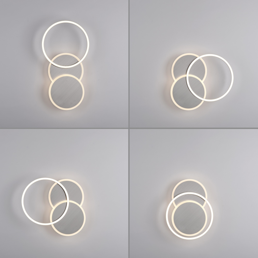 Leuchten Direkt 14116-55 - LED Stropna svjetiljka SEVENT LED/25,5W/230V mat krom