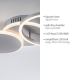 Leuchten Direkt 14116-55 - LED Stropna svjetiljka SEVENT LED/25,5W/230V mat krom