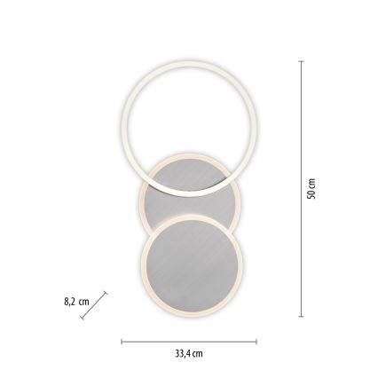 Leuchten Direkt 14116-55 - LED Stropna svjetiljka SEVENT LED/25,5W/230V mat krom