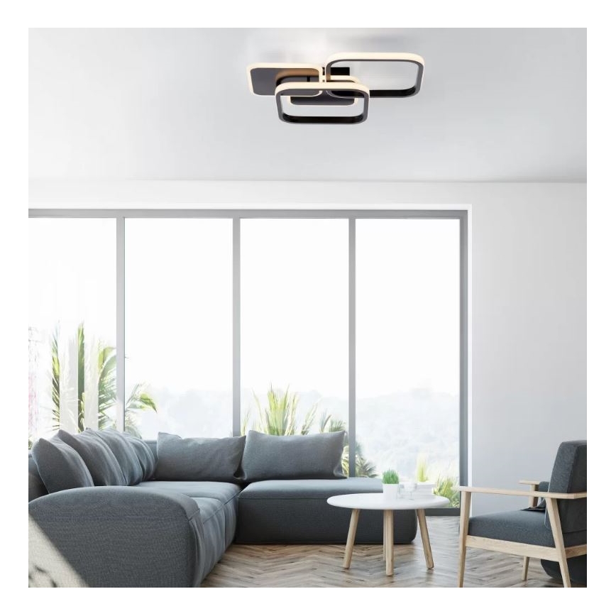 Leuchten Direkt 14117-18 - LED Stropna svjetiljka SEVENT LED/36W/230V crna
