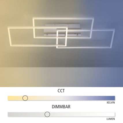 Leuchten Direkt 14150-55 - LED Prigušiva stropna svjetiljka IVEN 3xLED/13W/230V + daljinsko upravljanje